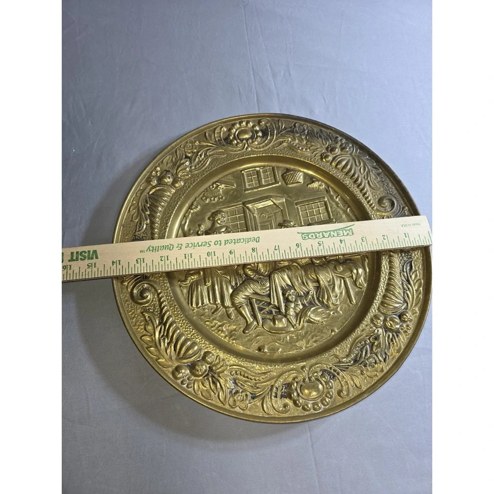 Vintage England Brass Wall Plaque 